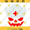 Nurse Doctor Pumpkin Jack o lantern Paw Prints Dog Halloween Cuttable Design SVG PNG DXF eps Designs Cameo File Silhouette Design 424