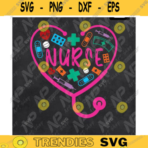 Nurse SVG Scrubs Medical Health SVG Nurse SVG Sublimation Cricut Silhouette Design 244 copy