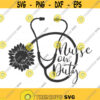 Nurse on duty svg nurse svg nurse life svg sunflower svg stethoscope svg png dxf Cutting files Cricut Cute svg designs print for t shirt Design 806