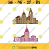 Nyc New York city Skyline Design SVG PNG DXF eps Designs Cameo File Silhouette Design 473