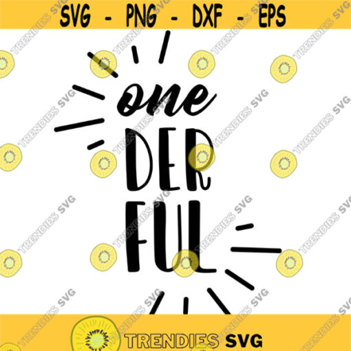 ONEderful first birthday Decal Files cut files for cricut svg png dxf Design 113