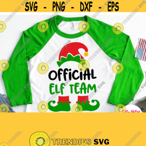 Official Elf Team Svg Elf Shirt Svg Elf Squad Family Friends Christmas Funny Shirt for Kids Adults Mom Dad Grandma Baby Boy Girl Design 924