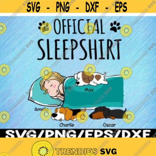 Official Sleep Svg Dog Personalized SVG PNG eps dxf. Design 213