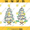 Oh Come let us adore Him Christmas Tree Cuttable Design SVG PNG DXF eps Designs Cameo File Silhouette Design 152