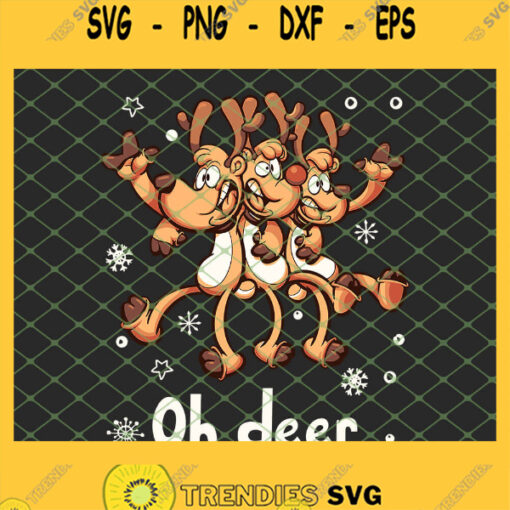 Oh Deer Funny Dancing Deers SVG PNG DXF EPS Cricut 1