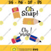 Oh Snap Pencil School Pack Cuttable Design SVG PNG DXF eps Designs Cameo File Silhouette Design 957