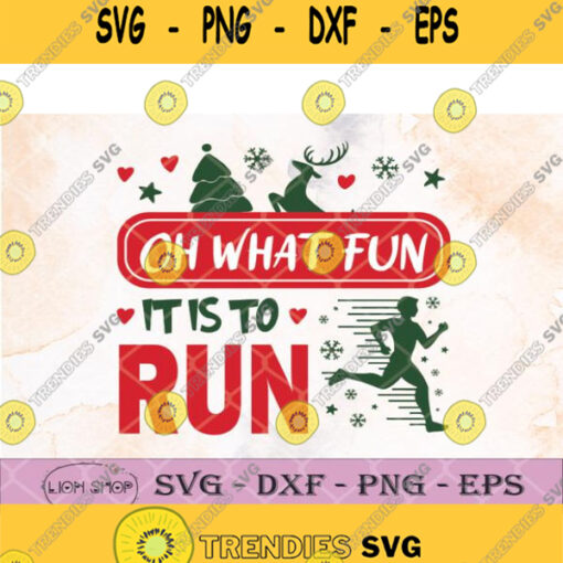 Oh What Fun It Is To Run Merry Christmas Clipart Png Svg