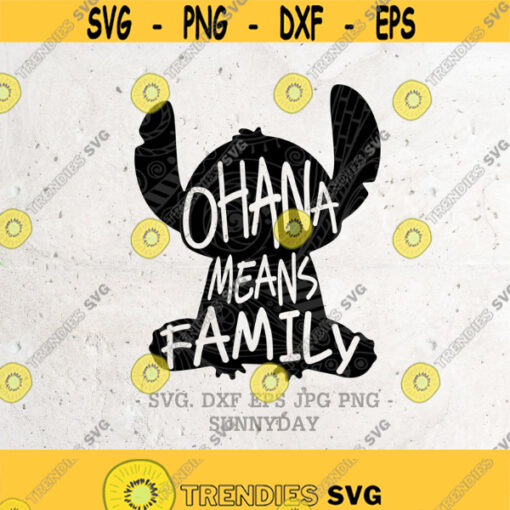 Ohana Means Family Svg File DXF PNG JPG Silhouette Print Vinyl Cricut Cutting T shirt Design Ohana Silhouette Ohana Vector Printable Design 479