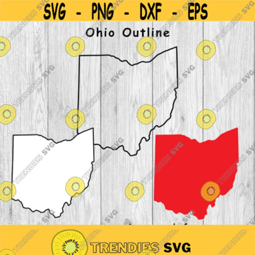 Ohio State Outline svg png ai eps dxf DIGITAL FILES for Cricut CNC and other cut or print projects Design 256