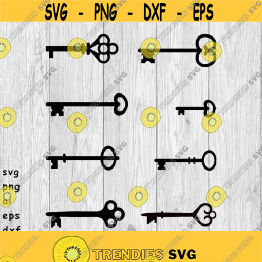 Old Keys Antique Keys svg png ai eps dxf DIGITAL FILES for Cricut CNC and other cut or print projects Design 168