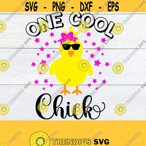 One Cool Chick Cute Easter Shirt SVG Girls Easter Shirt svg Easter svg Cool Chick svg Easter svg Cute Easter svg Cut File svg Design 741