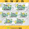 One Lucky Family svg St Patricks Day Svg Family Matching T Shirt Design Lucky Family svg Funny Saint Patricks Day Shirt Cut File Design 1319