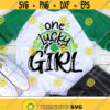 One Lucky Girl Svg Girls St. Patricks Day Cut Files Rainbow Svg Shamrock Saying Svg Dxf Eps Png Clover Quote Svg Silhouette Cricut Design 2031 .jpg