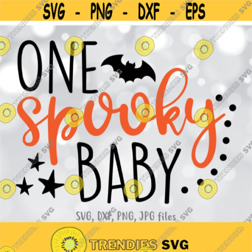 One Spooky Baby svg Baby Halloween svg Baby svg Baby Onesie svg file Baby Halloween Cut File Spooky svg Cricut Silhouette Design 1158