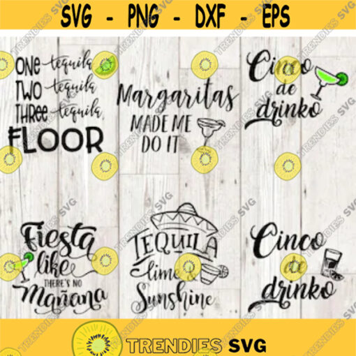 One Tequila Two Tequila SVG Bundle Tequila SVG Bundle Drinks cut file clipart svg files for silhouette files for cricut svg eps Design 2934