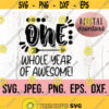 One Whole Year Of Being Awesome SVG First Birthday Boy Shirt SVG Instant Download png jpeg Cricut Cut File 1st Birthday Boy svg Design 15
