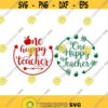 One happy teacher apple Cuttable Design SVG PNG DXF eps Designs Cameo File Silhouette Design 502