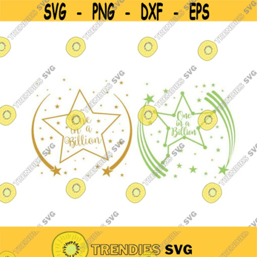 One in a Billon stars word art Cuttable Design SVG PNG DXF eps Designs Cameo File Silhouette Design 1369