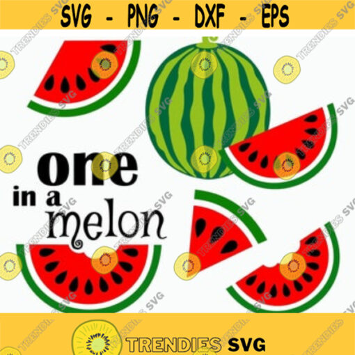 One in a Million svg 6 Watermelon svg One in a Million iron on One in a Million Clipart Watermelon Vector Cut files svg dxf pdf png.