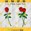 One or Two Stemmed Roses Read Description svg png ai eps dxf DIGITAL FILES for Cricut CNC and other cut or print projects Design 248