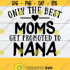 Only The Best Moms Get Promoted To Nana Mom svg Nana SVG Nana Promotion Promoted To Nana Cute Nana SVG Mothers Day SVG Cut File Design 352