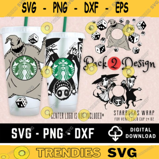 Oogie Boogies Boys Starbucks Cold Cup SVG Halloween Full Wrap for Starbucks Venti Cold Cup Custom Starbuck SVG Files for Cricut Download 204