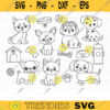 Outline Dog Breed SVG for Kid Coloring Husky Chihuahua Maltese Shih tzu Pug Shiba Dachshund Dalmatian Line Art Digital Stamp Svg Dxf Clipart copy