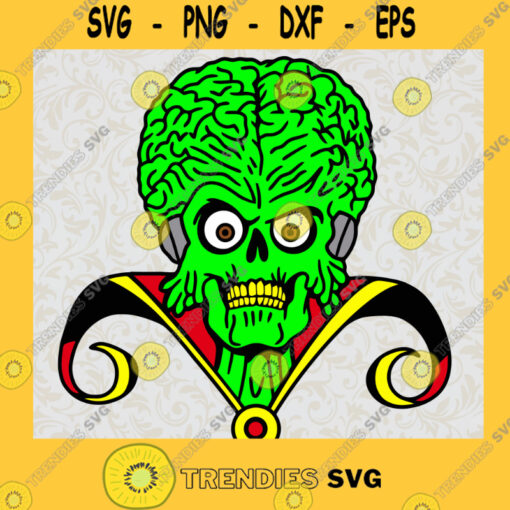Outline Mars Attacks SVG Cricut SVG SVG Cut File Alien svg Digital Print Easy Cut High Quality