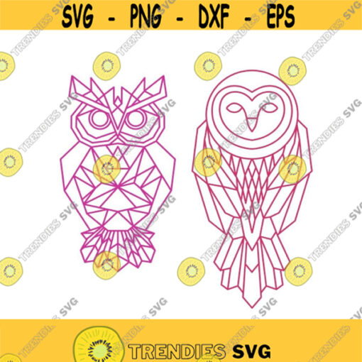 Owl Geometric cuttable Design SVG PNG DXF eps Designs Cameo File Silhouette Design 272