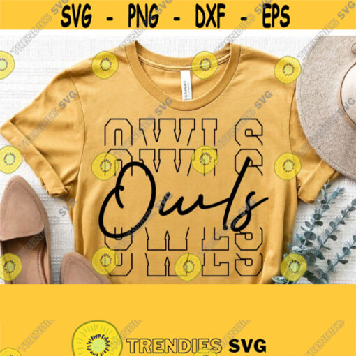 Owls Svg Owls Team Spirit Svg Cut File High School Team Mascot Logo Svg Files for Cricut Cut Silhouette FileVector Download Design 1511