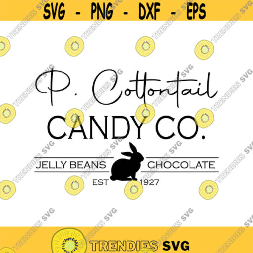 P. Cottontail Candy Co Decal Files cut files for cricut svg png dxf Design 86
