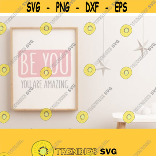 PRINTABLE Be You Wall Art. Pink Gray Nursery Decor. Baby Girl Room Dream Big Sign. Cute Inspirational Baby Quotes PDF JPG Instant Download Design 7