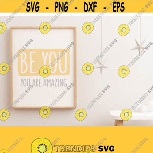 PRINTABLE Be You Wall Art. Yellow and Gray Nursery Decor. Baby Room Dream Big Sign. Cute Inspirational Baby Quotes PDF JPG Instant Download Design 9