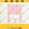 PRINTABLE Cat with Dummy Wall Art. Pink Nursery Decor. Cute Girl Baby Animals Kids Room Decor. Baby Kitten Digital Prints Instant Download Design 177