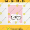 PRINTABLE Cat with Glasses Wall Art. Pink Girl Nursery Decor. Cute Baby Animals Kids Room Decor. Baby Kitten Digital Prints Instant Download Design 176