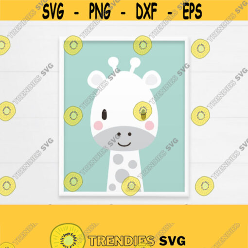 PRINTABLE Giraffe Nursery Decor. Mint Baby Wall Art. Cute Animals Poster Green Baby Room Decor. Digital Nursery Prints Instant Download Design 472