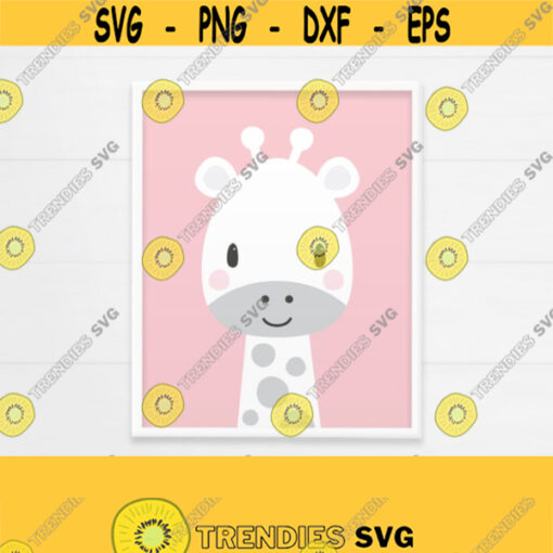 PRINTABLE Giraffe Nursery Decor. Pink Baby Wall Art. Cute Animals Poster Baby Girl Room Decor. Digital Nursery Prints Instant Download Design 137