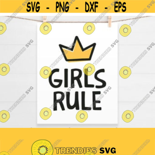 PRINTABLE Girls Rule Poster. Girl Room Wall Art Siblings Bedroom Decor Girls Rule Sign Child Playroom Kids Quotes Digital Prints Download Design 208