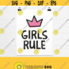 PRINTABLE Girls Rule Poster. Girl Room Wall Art Siblings Bedroom Decor Girls Rule Sign Child Playroom Kids Quotes Digital Prints Download Design 210