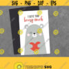 PRINTABLE I Love You Beary Much Card. Cute Kids Valentines Card. Funny Friendship Best friend Boyfriend Girlfriend Digital Download Design 519