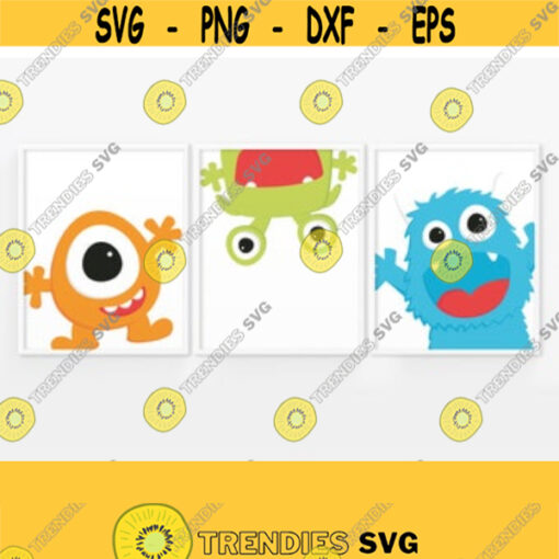 PRINTABLE Little Monster Wall Art. Set of 3 Funny Kids Room Posters. Cute Nursery Baby Decor. Child Playroom Digital Prints Instant Download Design 221