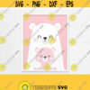 PRINTABLE Mama Bear Wall Art. Cute Bear Nursery Decor. Pink Mom Bear. Baby Animals Poster Baby Girl Room Decor. Digital Prints Download Design 193