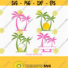 Palm Tree SVG Palm Tree Monogram frames Beach Monogram SVG palm beach svgfor CriCut Silhouette cameo Files svg jpg png dxf Design 341