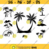 Palm Tree SVG Summer svg Palm Tree Bundle SVG Palm Tree Clipart Palm Tree Silhouette svg files for cricut svg eps dxf png files