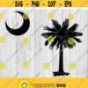 Palmetto Moon Logo 1 svg png ai eps and dxf file types Can be used for decals printing t shirts CNC and more Design 3