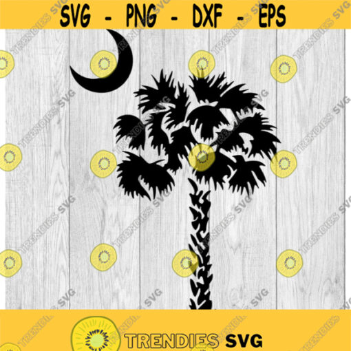 Palmetto Moon Logo 3 svg png ai eps and dxf file types Can be used for decals printing t shirts CNC and more Design 2