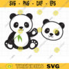 Panda SVG Cute Panda SVG DXF Baby Panda holding bamboo Panda Face Panda Head svg dxf Cut FileClipart Clip Art copy