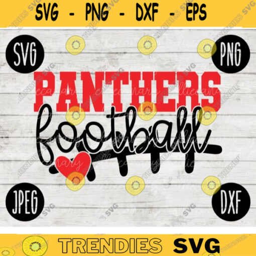 Panthers Football SVG Team Spirit Heart Sport png jpeg dxf Commercial Use Vinyl Cut File Mom Dad Fall School Pride Cheerleader Mom 2072