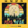 Papa Bear Face svg files Papa bear svg Bear svg Papa svg files for Cricut Silhouette