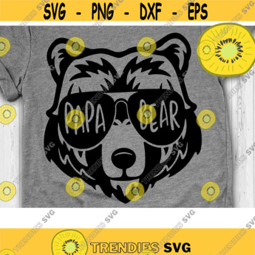 Papa Bear with Sunglasses Svg Father Bear Svg Bear Dad Svg Father Day Svg Cut files Svg eps dxf png Design 533 .jpg